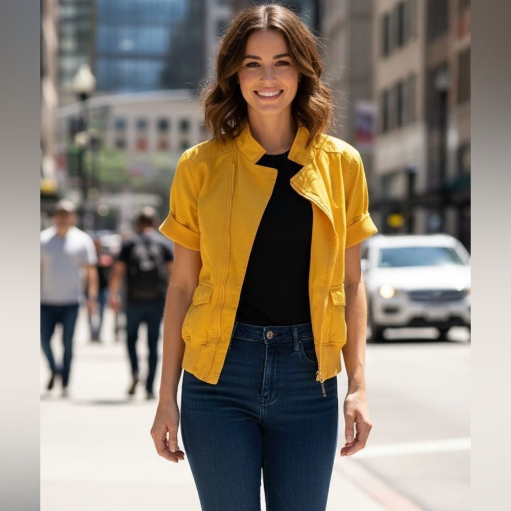 Take 50% OFF- LAST KISS yellow jacket, Size-S